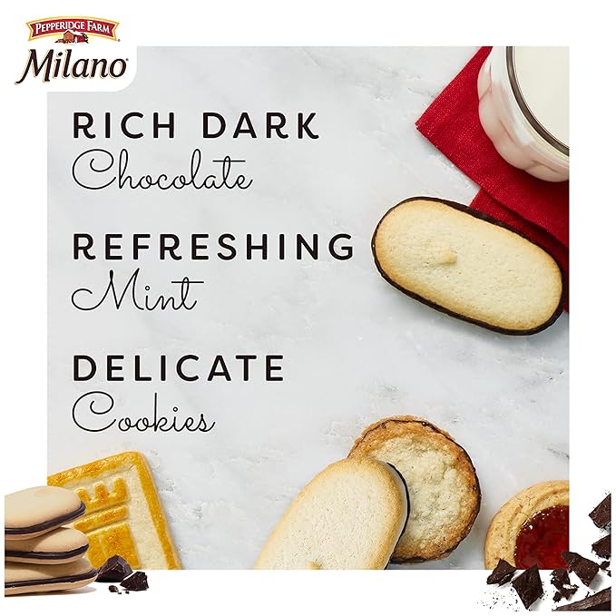 Pepperidge Farm Milano Cookies, Mint, 10 Packs, 2 Cookies per Pack