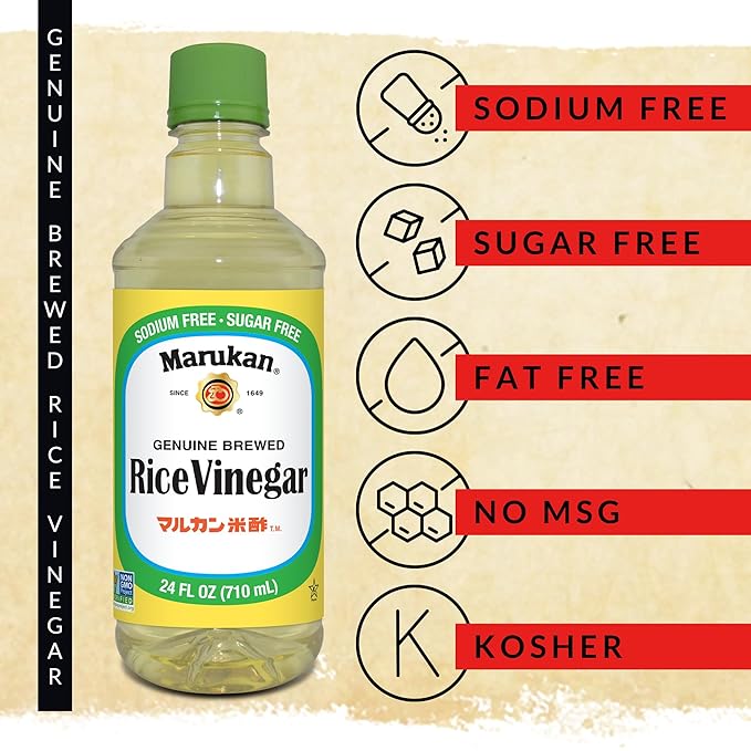 Marukan Genuine Brewed Rice Vinegar for Enhancing Flavor & Cooking, Unseasoned (1 Gallon, 2-pack)