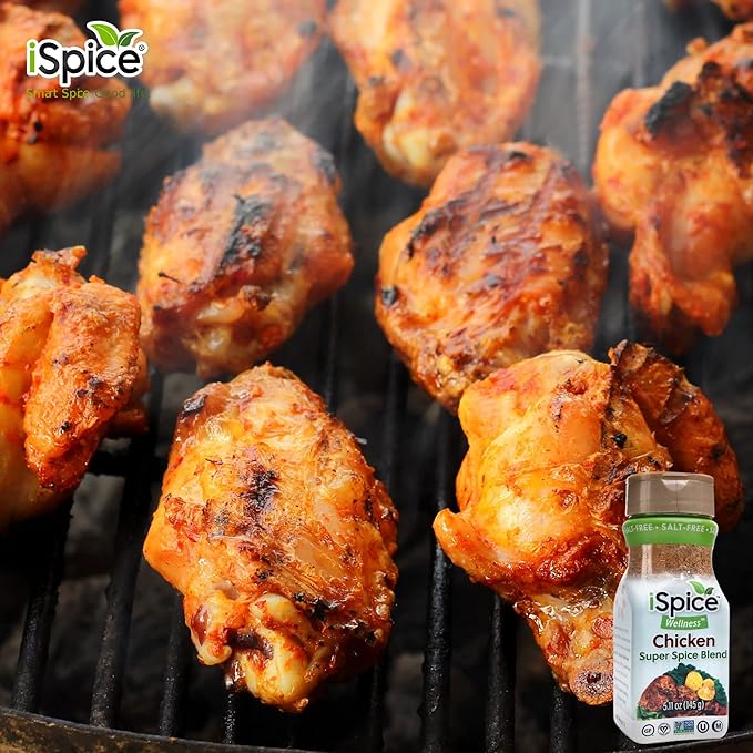 iSpice - Salt-Free | Sugar free | 100% Fat Free Pure Wellness Chicken Super Spice Blend | All Natural | Ready to use as is | No preparation is necessary