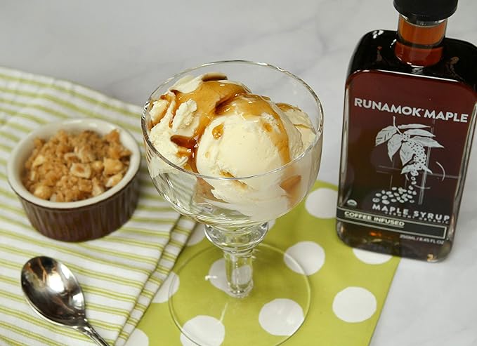 Runamok Coffee Infused Maple Syrup - Authentic & Real Vermont Maple Syrup | Make Your Ultimate Coffee-Milk | Breakfast | 8.45 Fl Oz (250mL)