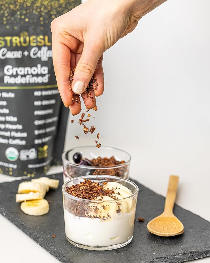 Struesli - Organic Cacao + Coffee Granola Redefined | No Added Sweeteners, No Grains | Keto & Paleo Friendly | Gluten-Free, Grain-Free | Healthy Adult Snack | High-Fiber, Nutrient-Rich, Satisfying Crunch