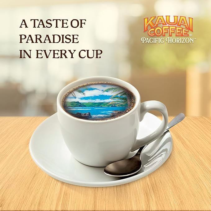Kauai Coffee Ground Coffee ??Smooth, Rich, Medium Roast ??Nutty Caramel and Tropical Coconut ??Arabica Coffee, 10% Hawaiian with No Bitterness ??Coconut Caramel Crunch, 1 Pack of 10oz