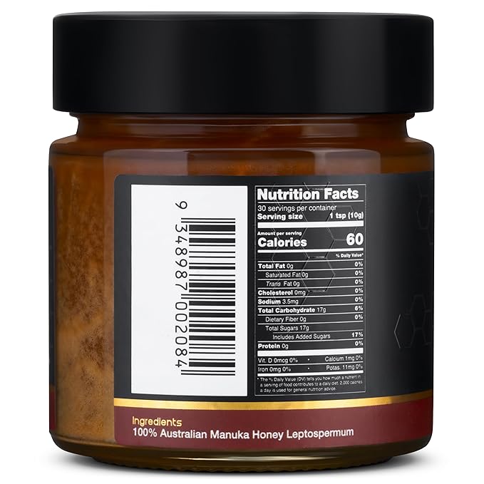 Nature’s Gold Manuka Honey MGO 1550+ Gift Set with Wooden Spoon | 10.5oz (300g), 100% Pure Genuine Traceable Hive to Home
