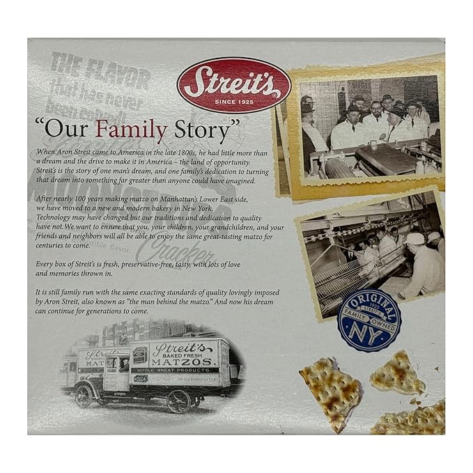 Streit's Egg & Onion Matzo - Thin & Crispy, Low Sodium, Low Fat, Family Owned, Kosher Certified, Pair with Soups, Spreads & Salads (11oz, Pack of 3)