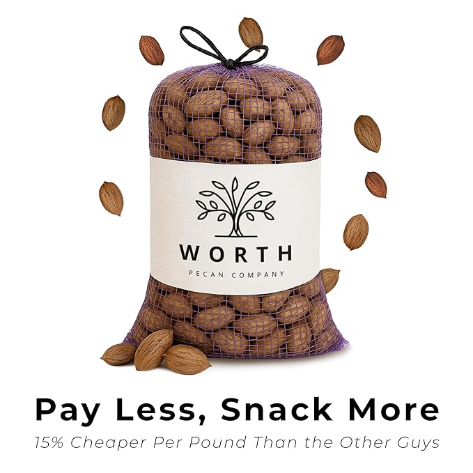7 LBS Bag of Raw Pecans in Shell ??Whole Unshelled Georgia Pecans | Fresh Bulk Nuts for Snacking, Baking, Gifting | Natural Southern Harvest in Resealable Sack
