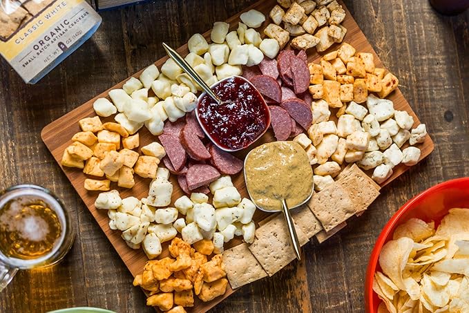 Cheese Bros Deluxe Char-CURD-erie Gift Box | Fresh from Wisconsin | Includes Flavored Curds, Mustard, Summer Sausage, Jam and Organic Crackers | Ready to Serve Charcuterie Board
