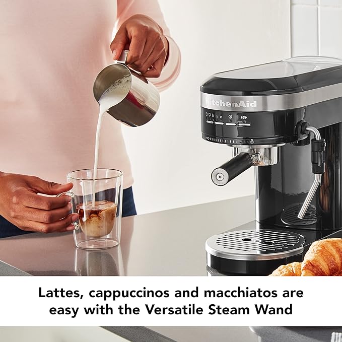KitchenAid Metal Semi-Automatic Espresso Machine - KES6503,Black, 1.4 Liters