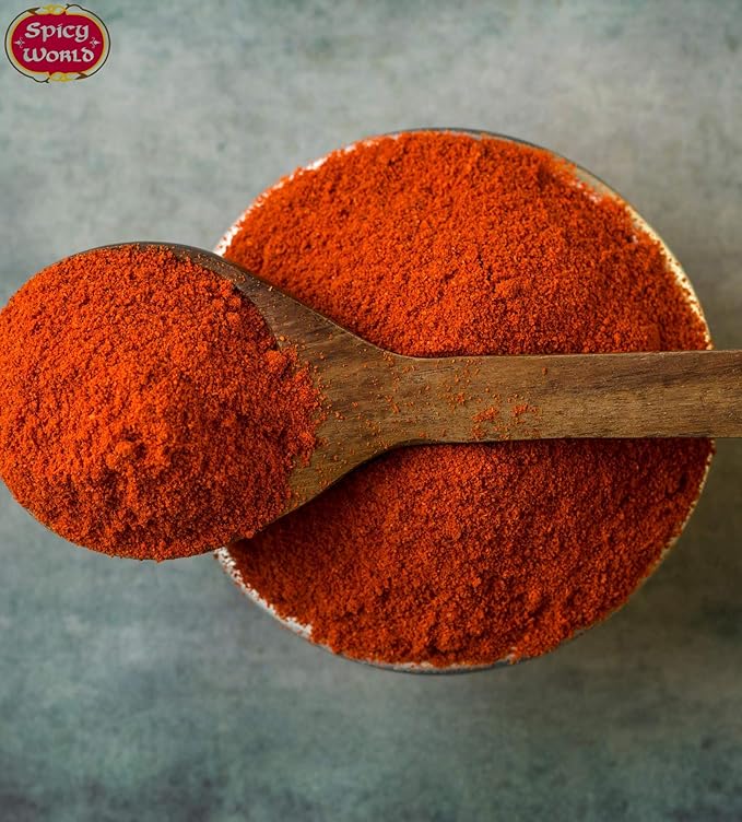 Spicy World Kashmiri Chili Powder Red 7 Ounce Resealable bag | All Natural Low Heat, Chili Powder - Red Pepper Powder