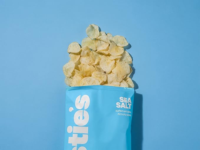 Christie's Chips Sea Salt - Super Natural Potato Chips - Perfectly Balanced Classic Salty Snack - Vegan, Gluten-Free, Kosher, All-Natural Gourmet for Everyday Cravings - 5oz - 6 Pack