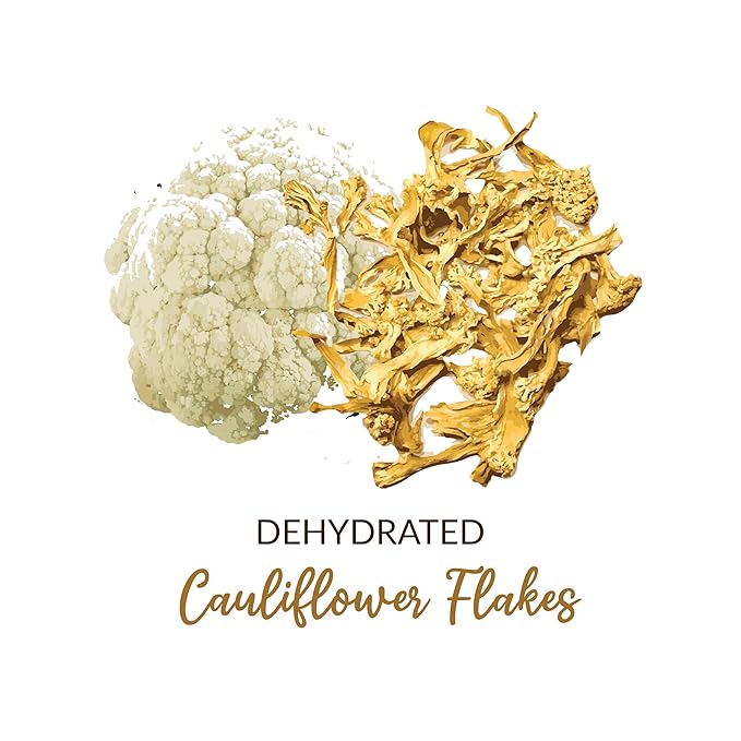 SHROOTS Dehydrated Cauliflower Flakes | 100% Natural, Freshly Dried, Preservative-Free | Perfect for Soups & Cooking | 100g Each, (Pack Of 1)
