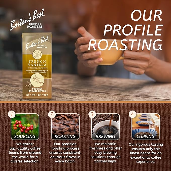 Boston???Best - French Vanilla Coffee, Delicious Gourmet Coffee, Premium Ground Coffee, 11 oz. / 311 g Bag