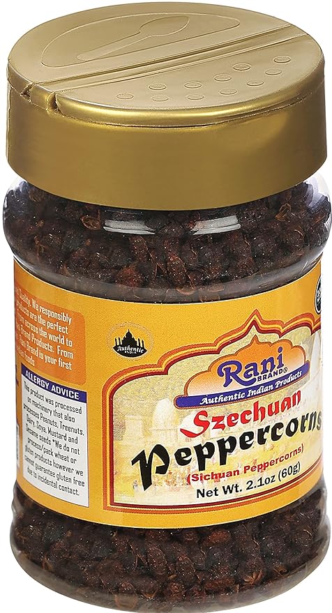 Rani Szechuan Peppercorns (Sichuan Peppercorns) 2.1oz (60g) PET Jar ~ All Natural | Gluten Friendly | Non-GMO | Perfect size for Grinders!