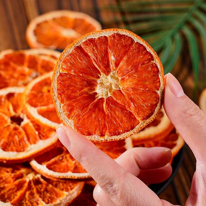 Dried Blood Orange Slices, 8.82oz/250g,Dehydrated Orange Slices For Cocktails,100% Natural Fruit No Additives No Sugar Added dried citrus slices , For Tea, Crafts,Cakes Decoration,Cocktail Garnish,Dried Orange Garland