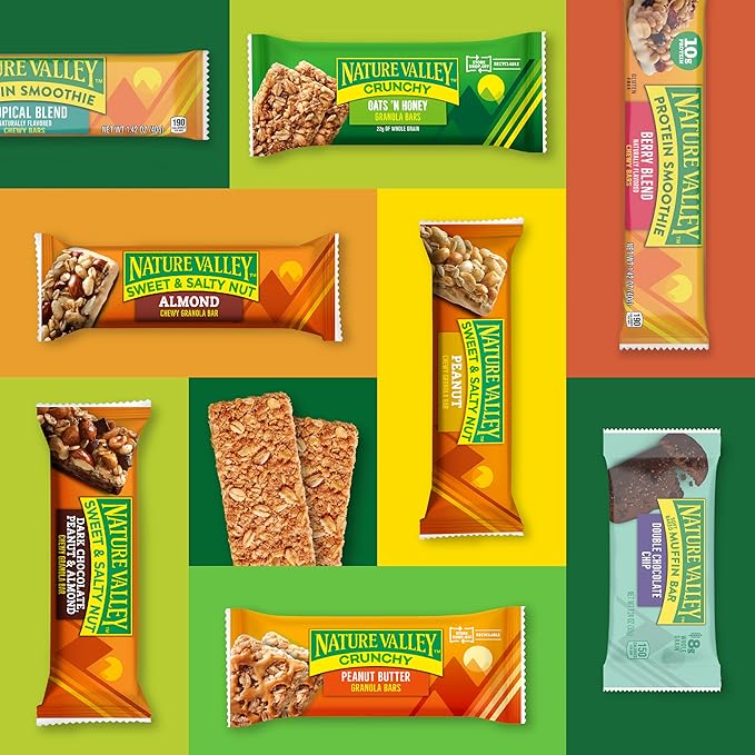 Nature Valley Sweet and Salty Nut Granola Bars, Turtle, 6 Bars, 7.2 oz