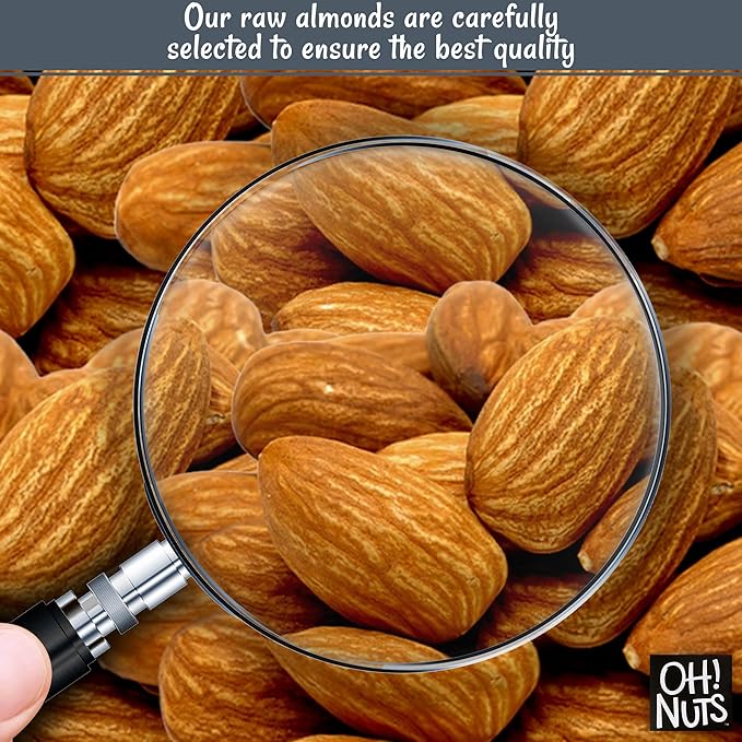 Oh! Nuts Almonds - Raw - 100% Natural - 2 lb - High-Protein Whole Almonds - Packed in New York Zip-Seal Bag for Exceptional Freshness