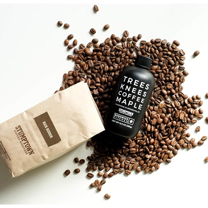Trees Knees Coffee Maple Syrup, Grade-A Organic Maple Syrup with a Bold Buzz from Coffee, Vegan, Gluten Free & Made in the USA, Pure & All Natural, 11.5oz