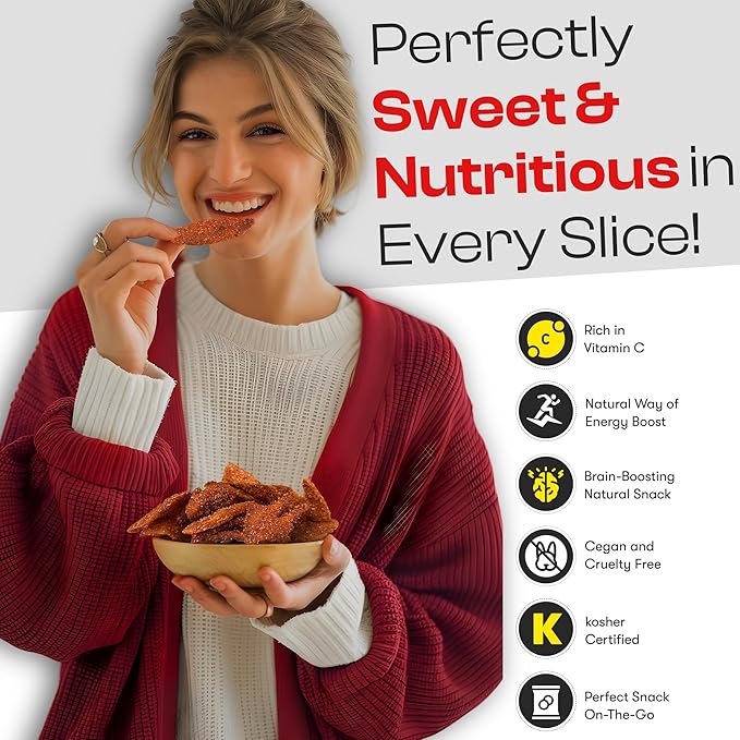 Dried Mango Slices - Delicious Texture Soft & Juicy Low Sugar Added Dried Mango - Naturally Ripened Mangos Dried Fruits - Gluten Free Dry Mangoes Natural Source of Vitamin C, Fiber, (8 oz chili)
