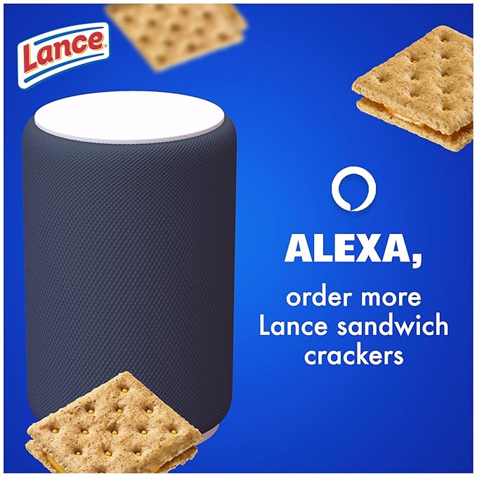Lance Sandwich Crackers, Made with Whole Grain Crackers, Cheddar Cheese, 10 Packs, 6 Sandwiches Each