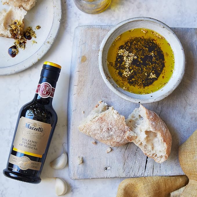 Mazzetti Balsamic Vinegar of Modena Gold Label PGI |Smooth & Balanced | Perfect for Dipping | Matured in Oak Barrels | 8.45 Ounce Bottle