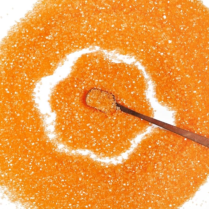 Orange Sanding Sugar Sprinkles, Food Grade 150g, Edible Sprinkles for cupcake decorating, Cake Toppers, Sprinkles Decoration, Ice Cream, Wedding Party Valentines Halloween Christmas Supplies