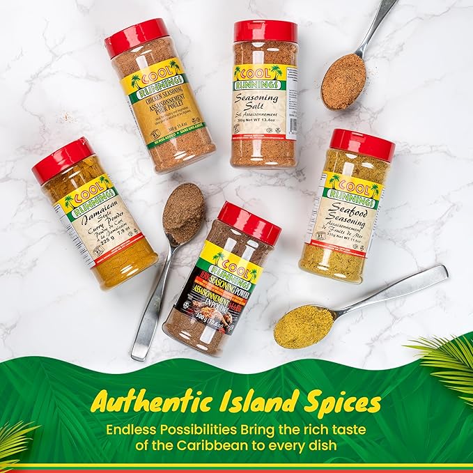 Cool Runnings Jamaican Style Curry Powder 225g - Aromatic and Flavorful Blend for Curries, Meats, Seafood, and Vegetables, Perfect for Stews