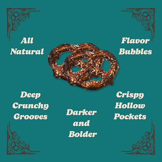 Unique Snacks Extra Dark Splits Pretzels, Original Split-Open Pretzels, Delicious Homestyle Baked Snack Bag, Vegan, OU Kosher, and Non-GMO Food, No Artificial Flavor, 11 Oz. Bag, Pack of 9