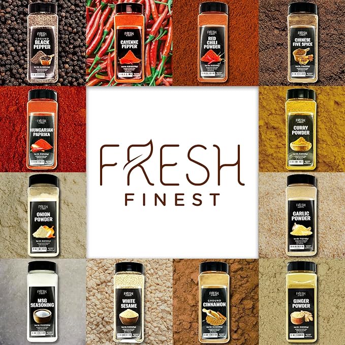 Fresh Finest Granulated Onion 11.46oz - Premium Onion Powder - All-Natural, Non-GMO, Gluten-Free, Kosher - Perfect for Cooking, Seasoning, and Enhancing Flavors