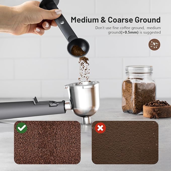 3.5Bar Espresso Machine with Milk Frother, 800W Compact Espresso and Cappuccino Machine with Preheating Function, 4 Cup Espresso Maker for Cappuccino or Latte, Gift for Coffee Lover