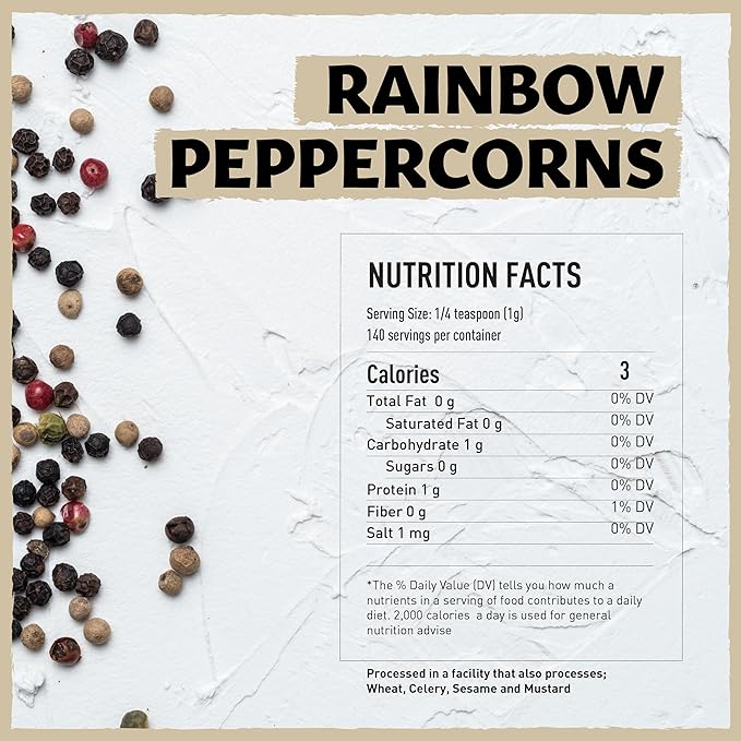 Salt and Pepper for Grinder Refill, Rainbow Peppercorns Whole 4.9oz + Pink Himalayan Salt 12.3oz, Rainbow Peppercorns for Grinder Refill, Natural Himalayan Pink, Spice Buddies Series