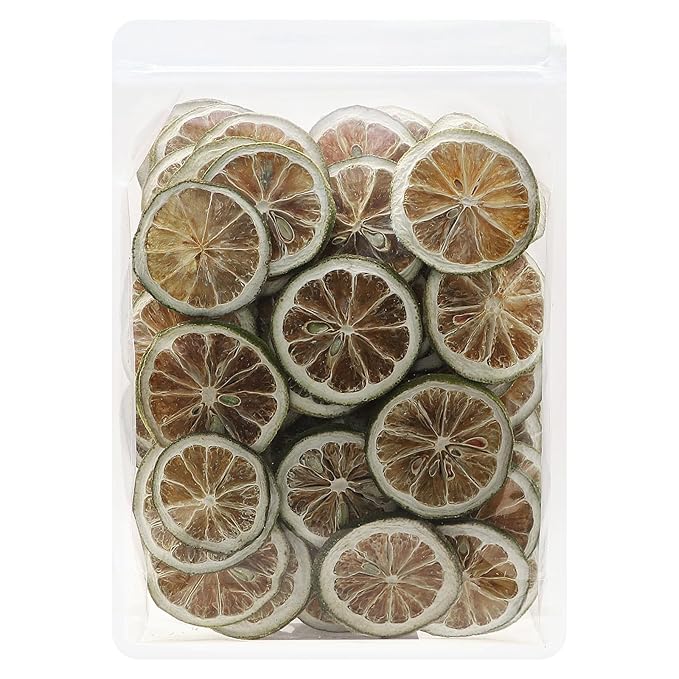 iGAOZM Dried Lime Slices,3.52OZ/100g,Dehydrated Dry Lime For Cocktails,No Additives,No Sugar Added,Dried Fruit Citrus slices For Margarita Garnish,Tea & Drink,Baking & Decoration
