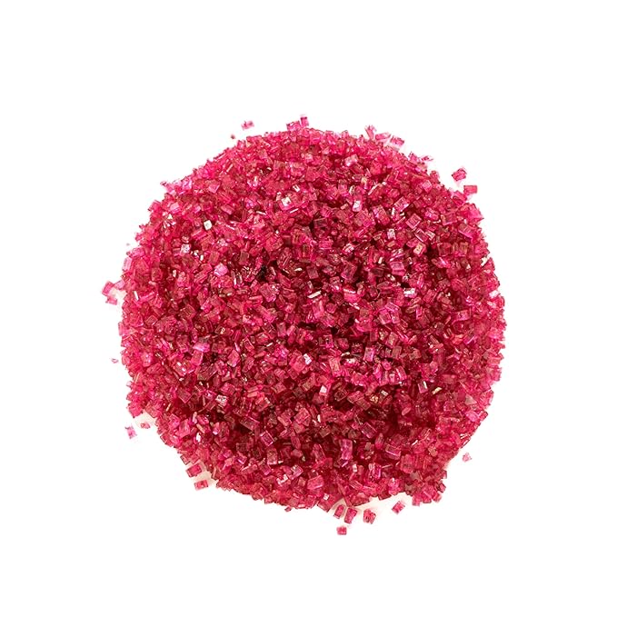 Bakerpan Sugar Sprinkles for Baking - 7 Ounce Fuchsia Decorating Sugar Crystals for Cookies, Cake Pops, Ice Cream (Made in USA)