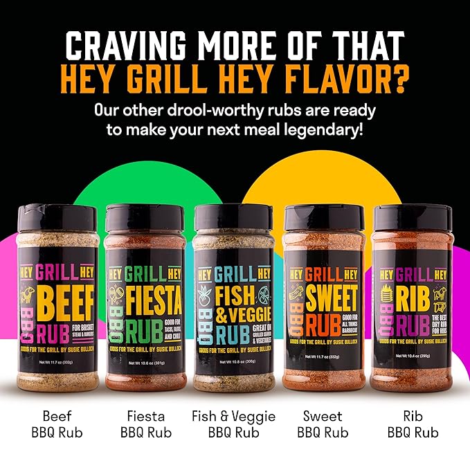 Hey Grill Hey | Chicken Rub | Delicious Chicken Seasoning | Dry Rub for Wings | Turkey & Fish Seasoning, Veggies and More | 10.7 oz