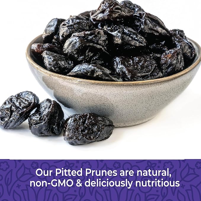 Prunes Pitted Unsweetened 2LBS, Dried Prunes for Constipation, Dried Plums Pitted Prunes, Naturally Sweet and Unsulphured, Dried Plums No Sugar Added, Dried Prunes Pitted Unsweetened 32oz