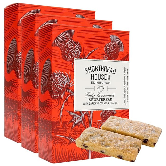 Shortbread House of Edinburgh Truly Handmade Shortbread Fingers with Rich Dark Chocolate, 6oz Box (Pack of 3)