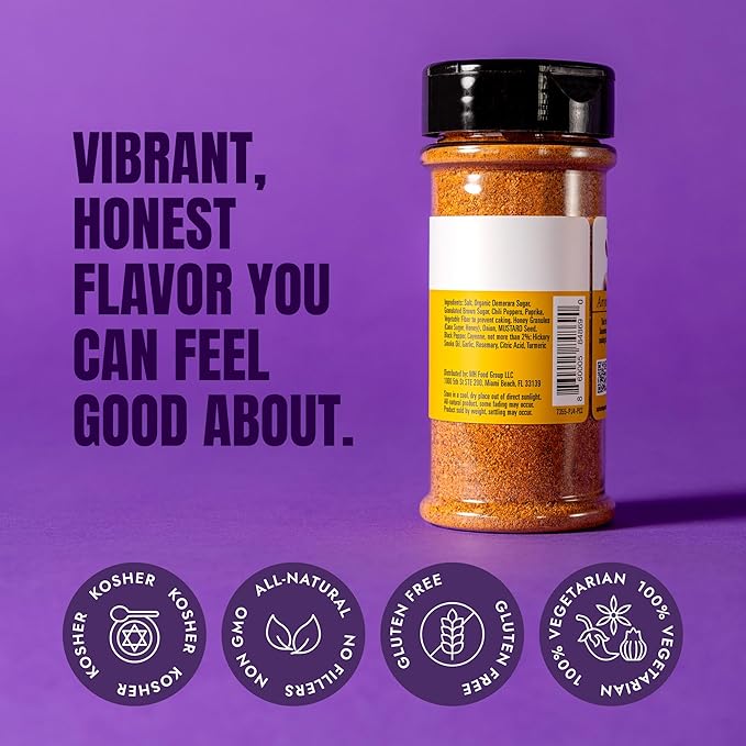 Spiced Up Burnt Ends BBQ Rub ??Bold, Smoky Dry Rub for Beef, Chicken, Pork & Seafood ??Sweet & Savory Brisket-Inspired Seasoning with Honey, Mustard & Hickory Smoke ??Gluten-Free, Non-GMO ??5.1 oz