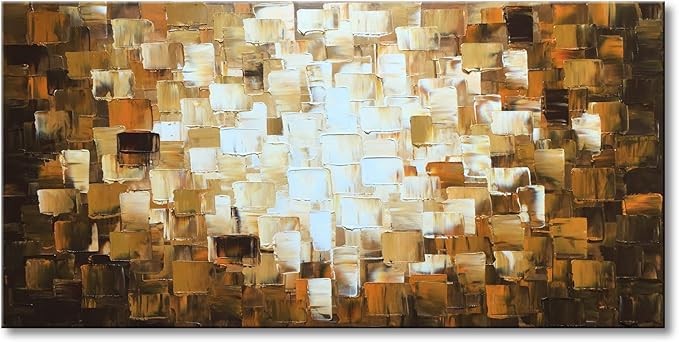 Textured Abstract Oil Paintings on Canvas Modern Art Decor for Wall