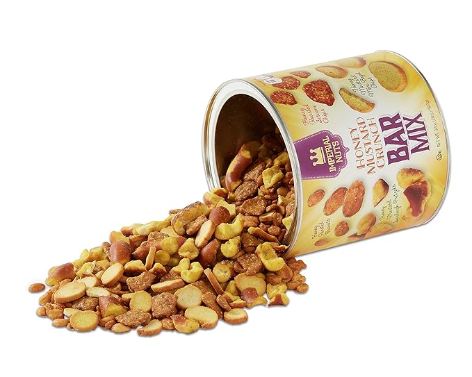 Imperial Mixed Nuts Bar Mix ??32 oz ??Honey Mustard Snack Mix with Sourdough Pretzels, Peanuts, Sesame Chips & Bagel Chips ??Savory & Crunchy Party Snack for Daily Use, Bars, Gatherings (Honey Mustard)
