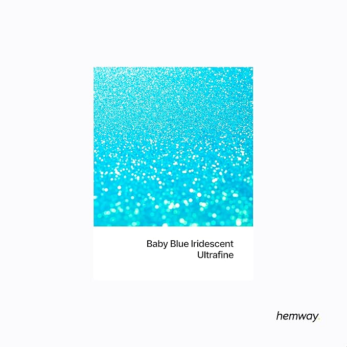 Hemway Premium Glitter Shaker - Baby Blue Iridescent | 130g Ultrafine Metallic Flake Sequins for Resin & Epoxy Crafts | Craft Supplies for Tumblers, Festival, Art