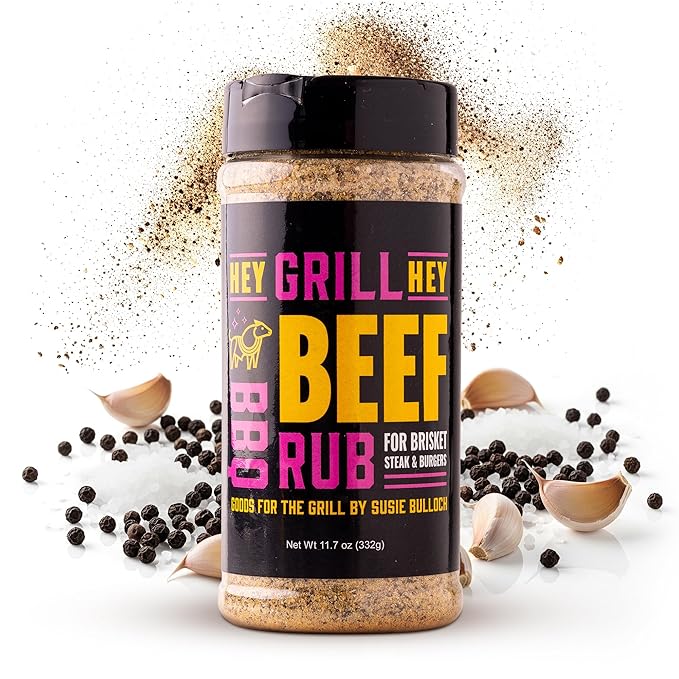 Hey Grill Hey | Beef Rub 11.7 oz | NBBQA Award Winning Rub. Geat brisket seasoning, burger seasoning, steak seasoning, veggies and more.