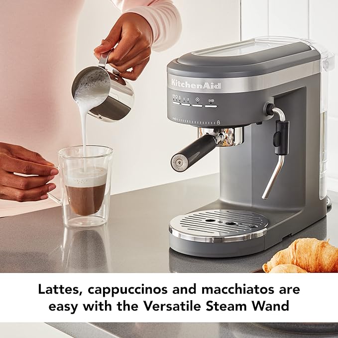 KitchenAid Semi-Automatic Espresso Machine KES6403, Matte Charcoal Grey, 1.4 Liters