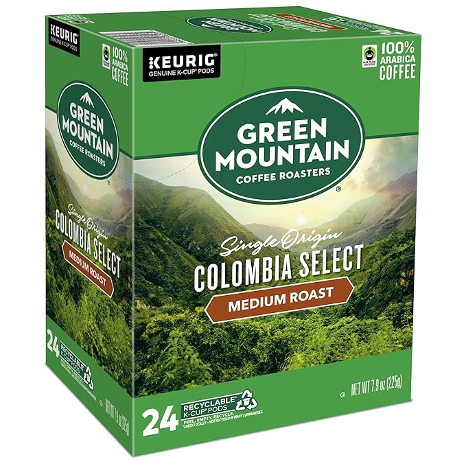 Green Mountain Coffee Roasters Colombia Select Coffee, Keurig Single-Serve K-Cup Pods, Medium Roast Coffee, 96 Count