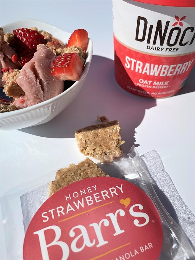 Mrs. Barr’s Natural Foods Granola Bars | Honey Strawberry | Certified Organic Gluten Free Oats | Soft Texture | Small Batch | Gourmet Quality | Real Ingredients | 2.2 Ounces (6 Pack)