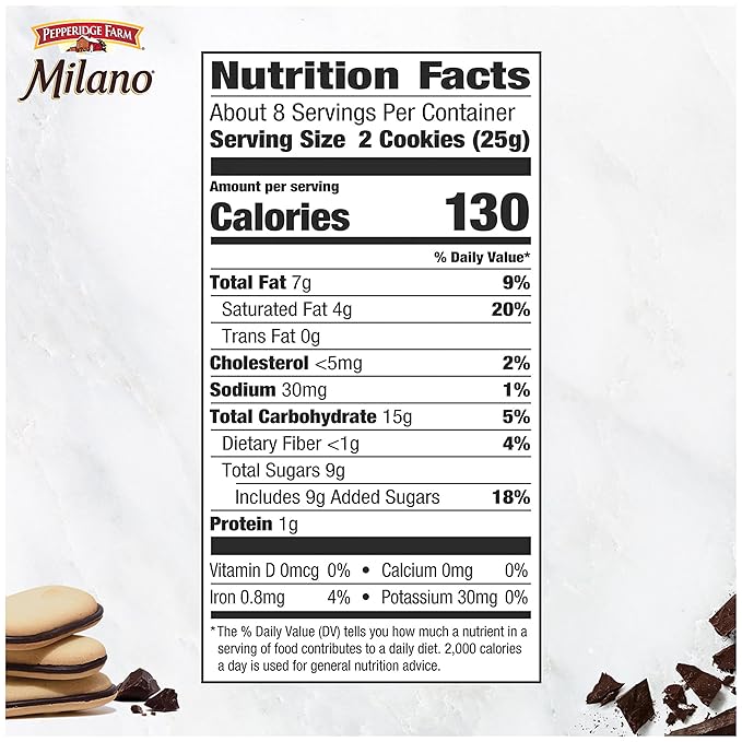 Pepperidge Farm Milano Cookies, Chocolate Orange, 7 Oz Bag