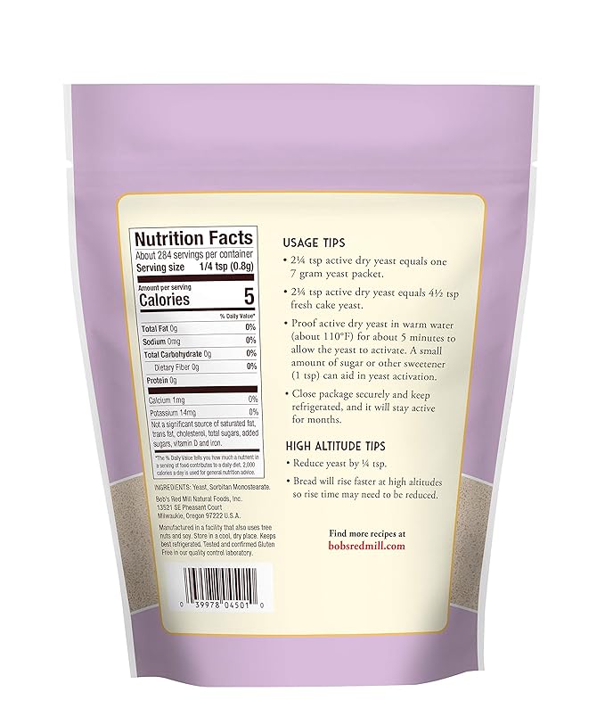 Bob's Red Mill Gluten Free Active Dry Yeast, 08 Oz