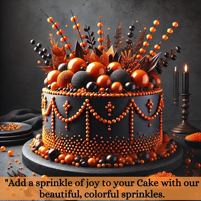 Confect Citrus Orange Sprinkles ??Edible Cake & Cupcake Decorating Toppings for Baking, Cookies & Desserts | Vegan, Gluten-Free, Soy-Free, Dairy-Free, Palm Oil-Free- 4.2 Oz