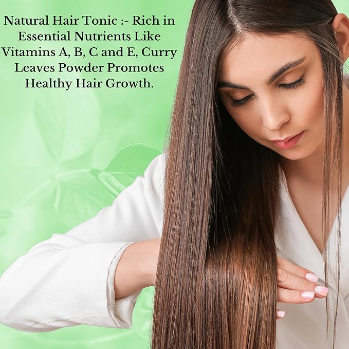 Curry Leaf Powder 100% Natural Grown Dried 5.3 oz | Promotes Hair Growth Formulation | Strong Hair | Hair Volume | Thicker Hair No Chemical by Herbs Botanica