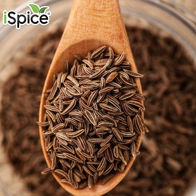 iSpice PREMIUM CARAWAY SEED | 6.2 Ounces Whole Caraway Seed Non-GMO No Fillers, No Agents, Black Caraway Seeds Essential Kitchen Herbs |5oz (140g)