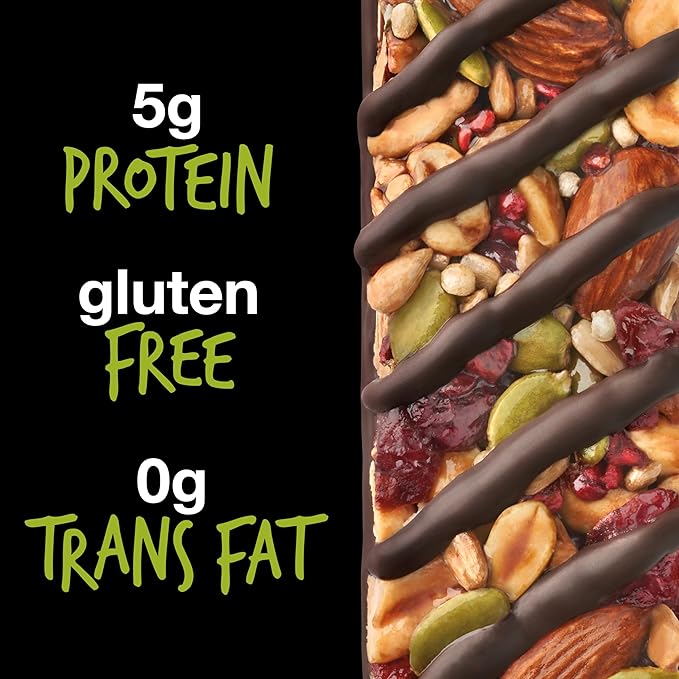 KIND Bars Seeds, Fruit and Nuts Variety Pack, Strawberry, Dark Chocolate Raspberry and Orange Cranberry, Good Source of Fiber, 5g Protein, Gluten Free Snack Bars, 18 Count