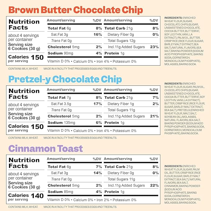 MILK BAR Crunchies | Crunchy Bite Sized Cookies With No Artificial Flavors or Preservatives | Pack of 3, 4.5oz Bags (Mix-it-up 3 Pack) (Greatest Hits)