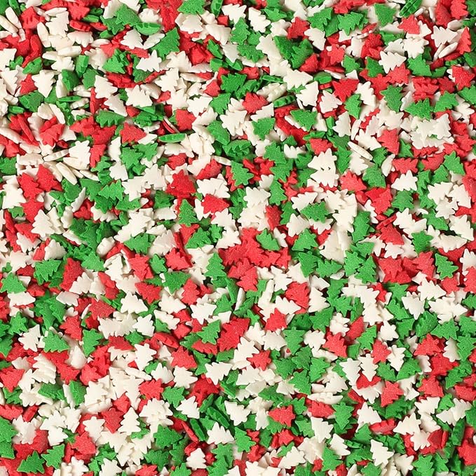Christmas Tree Sprinkles - 1.7 Pounds - Bulk Red and Green Confetti Sprinkles - Holiday Sprinkles for Cookie Decorating - Christmas Jimmies for Gingerbread Cookies, Baking, Cupcakes